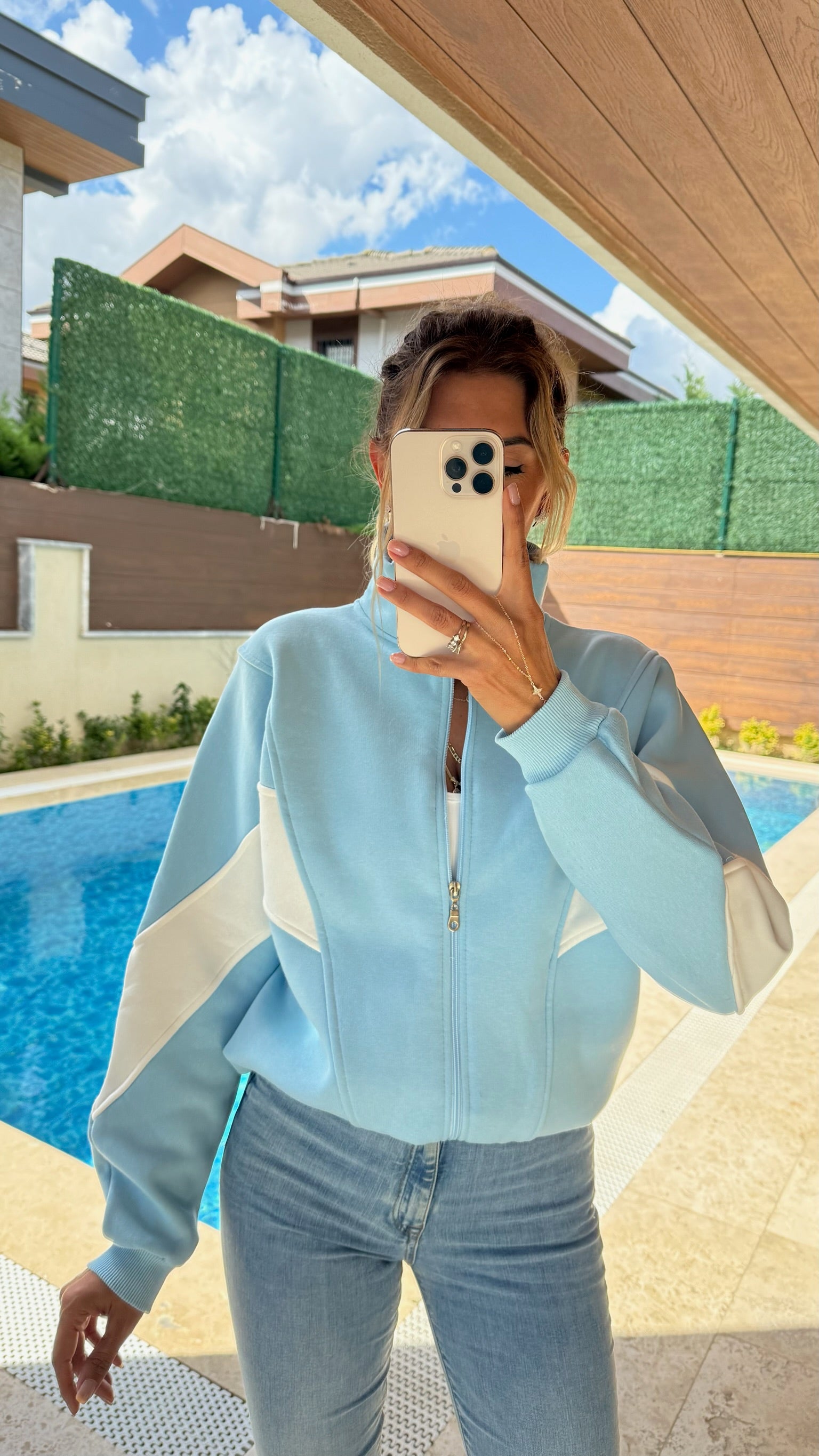 Şardonlu Garnili Oversize Hırka