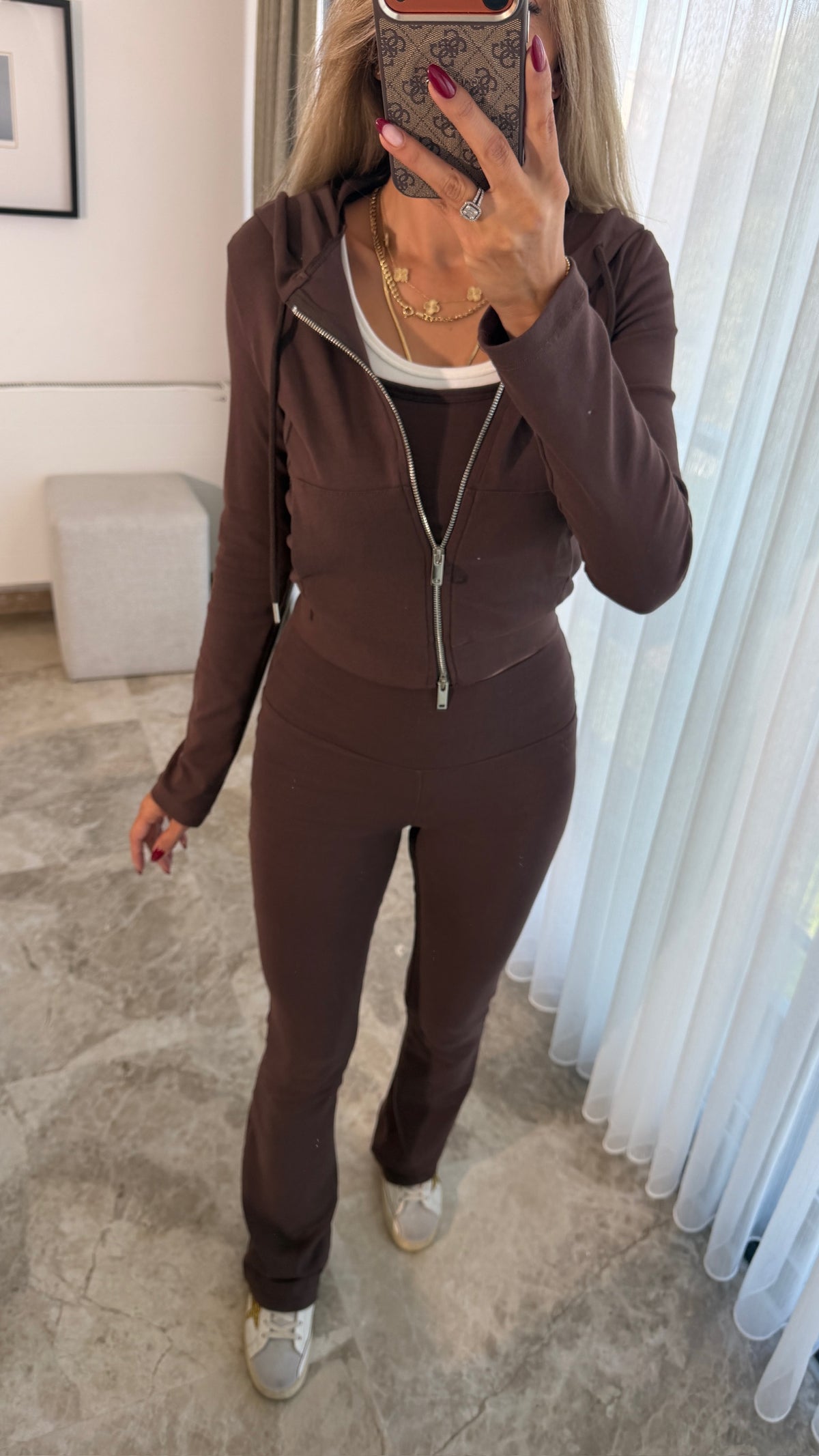 Coffee Fit Üçlü Takım Kahverengi