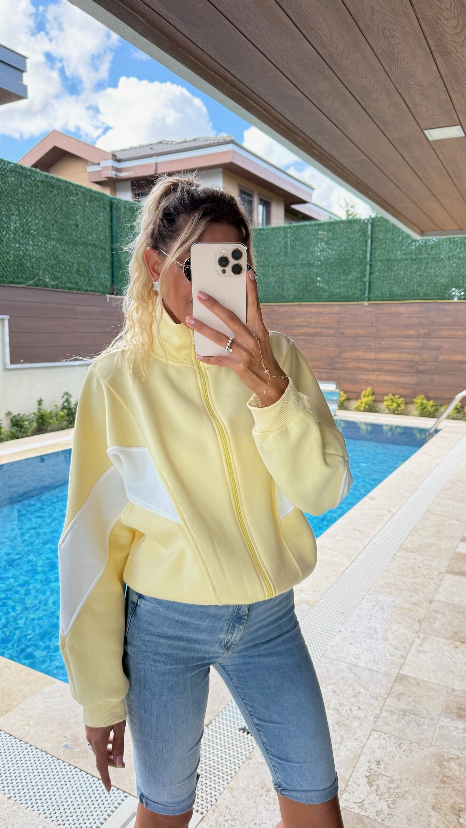 Şardonlu Garnili Oversize Hırka