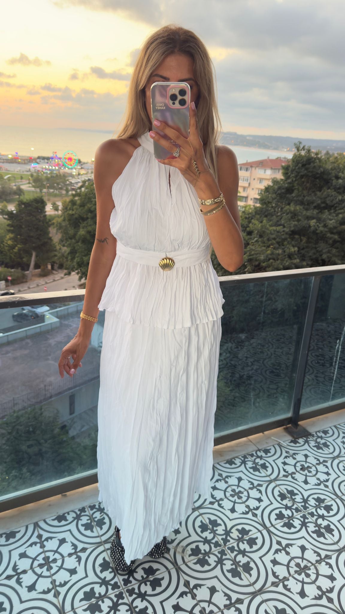 Miss Deniz Kabuğu Takım Beyaz
