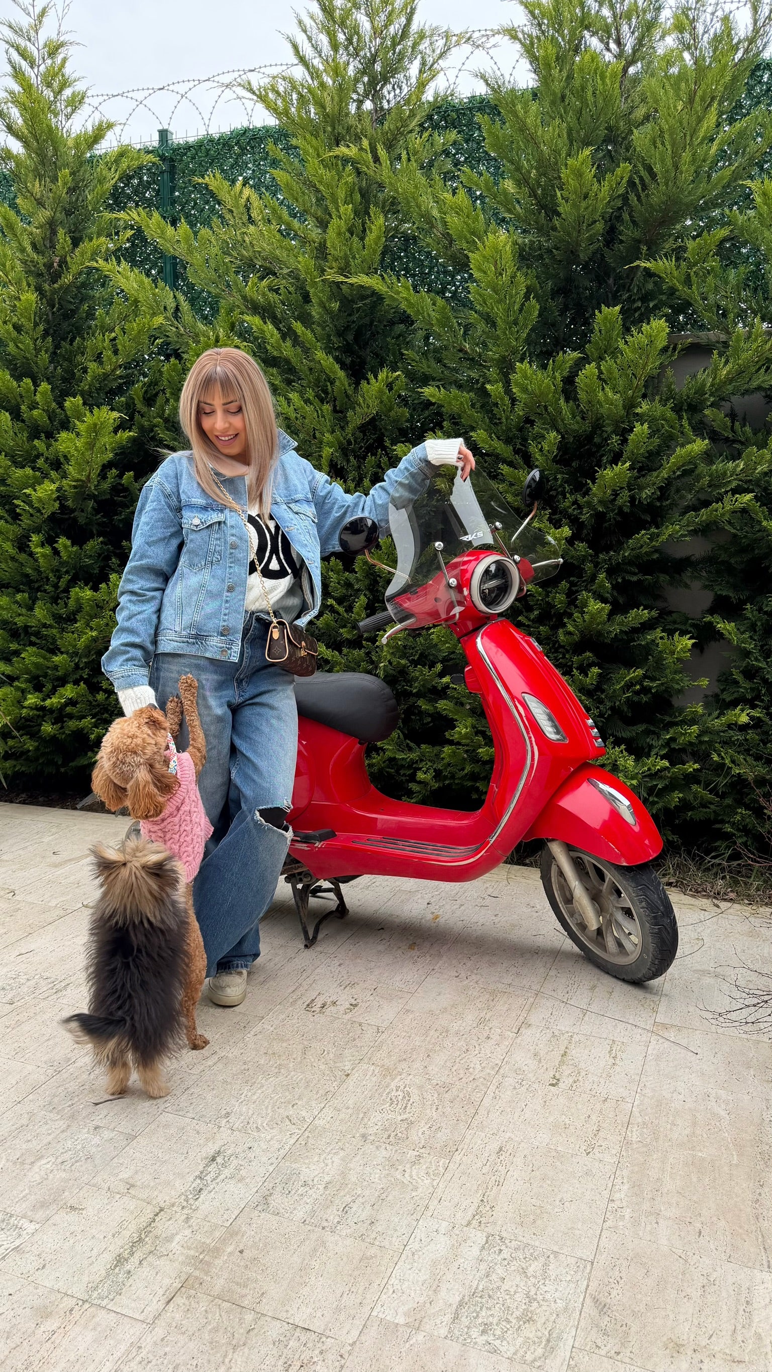 İthal Yazı Baskılı Denim Kot Ceket