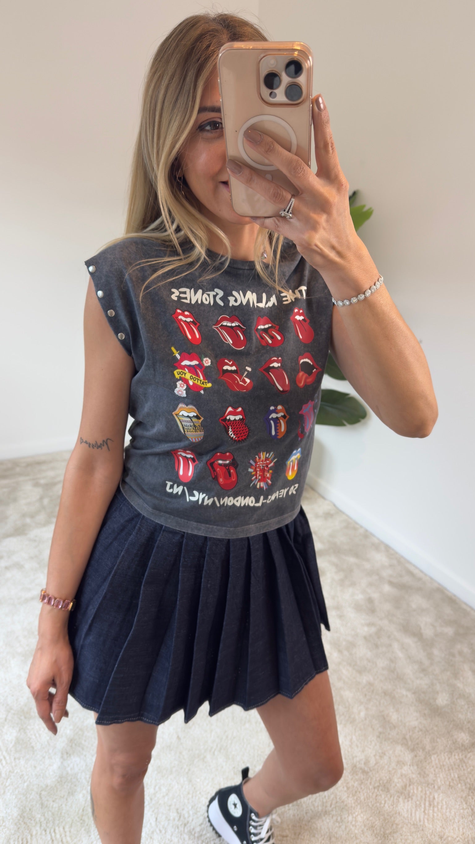 Rolling Stones Dilli Tişört Kolsuz Basic