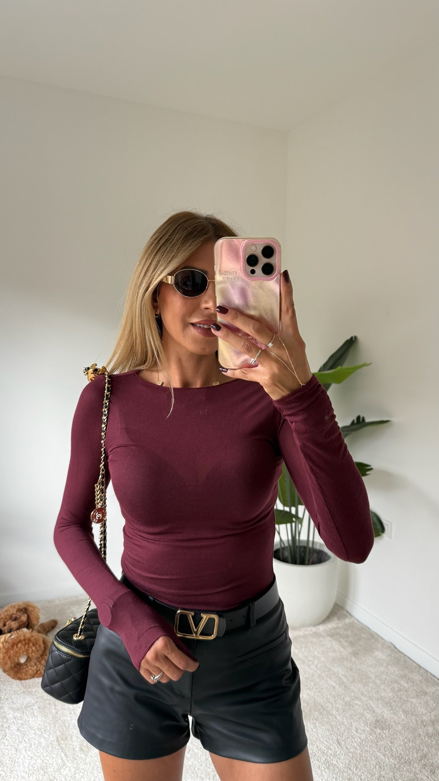 DİLVİN Kaşmir Bluz Bordo