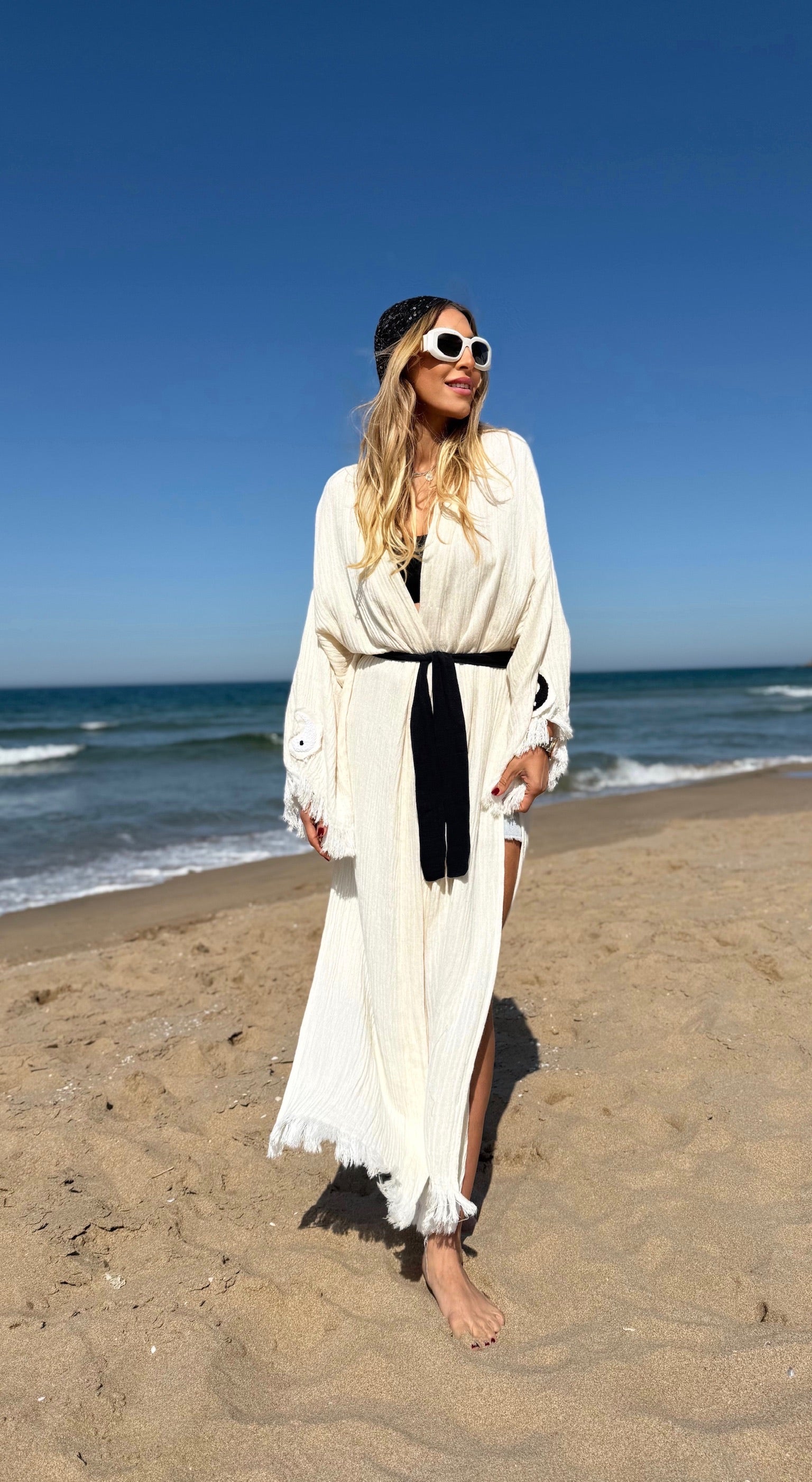 Ying Yang Desenli Kimono