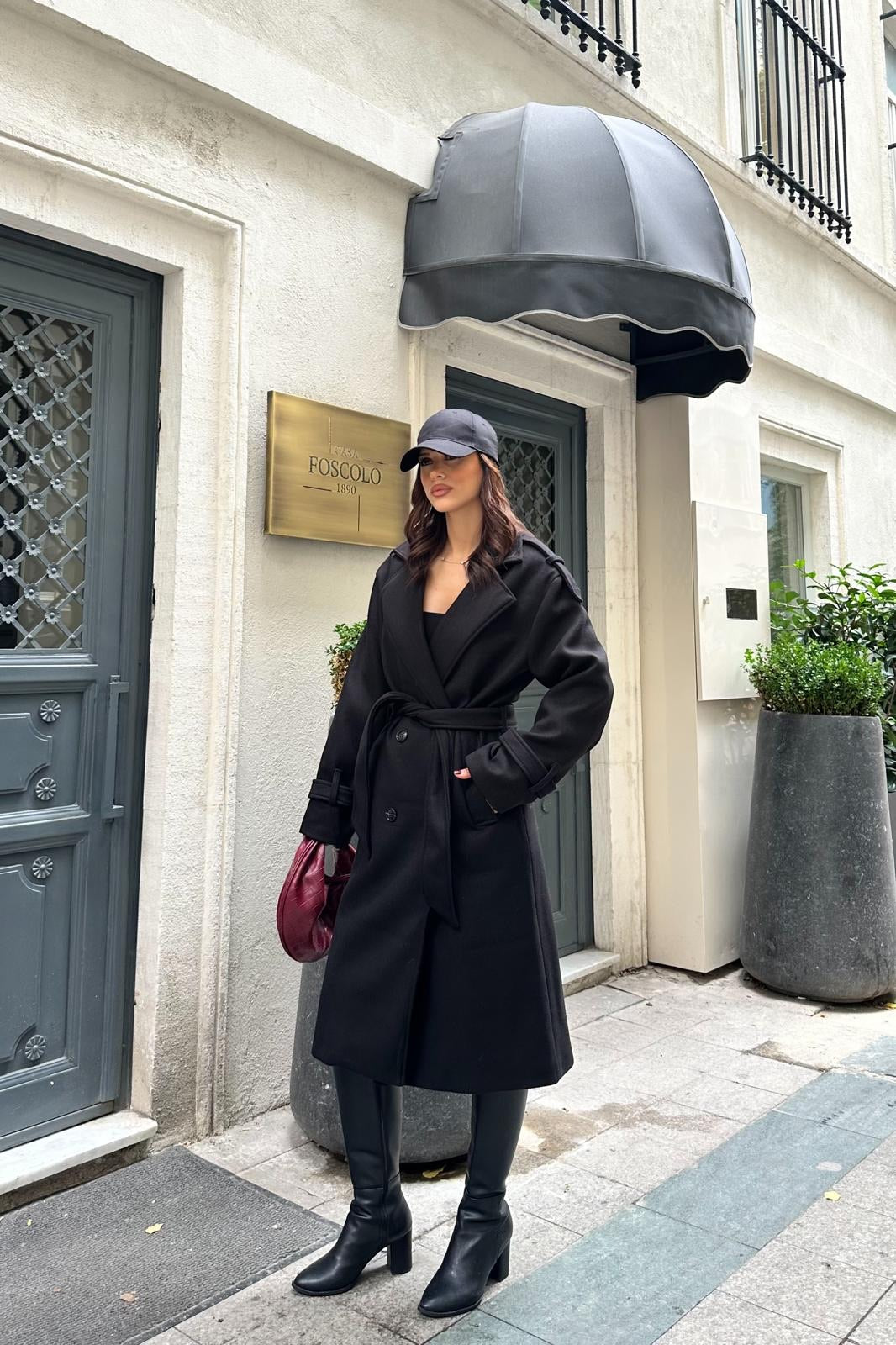Milano Kaşe Kaban Siyah