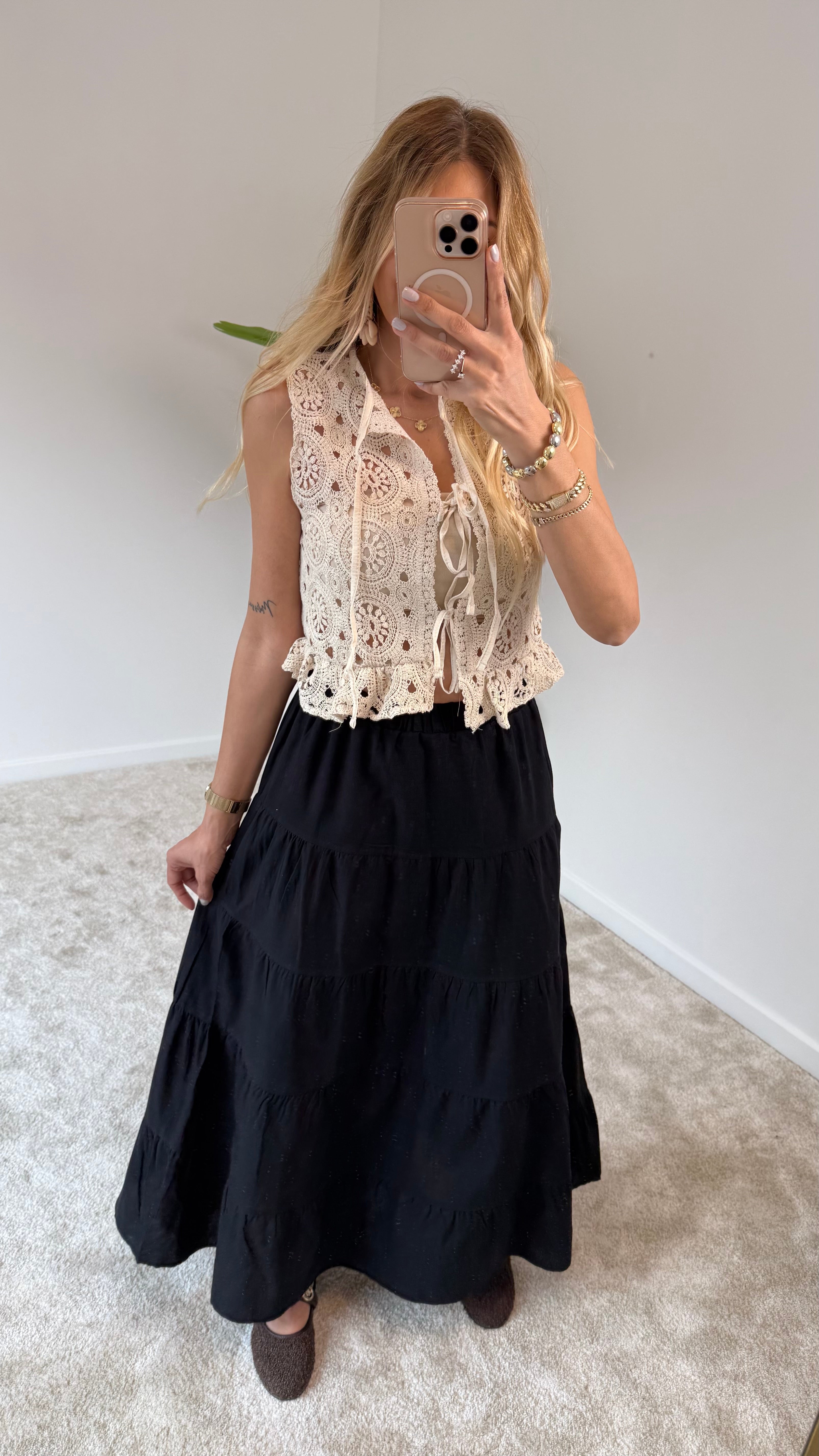 Poplin Etek Siyah