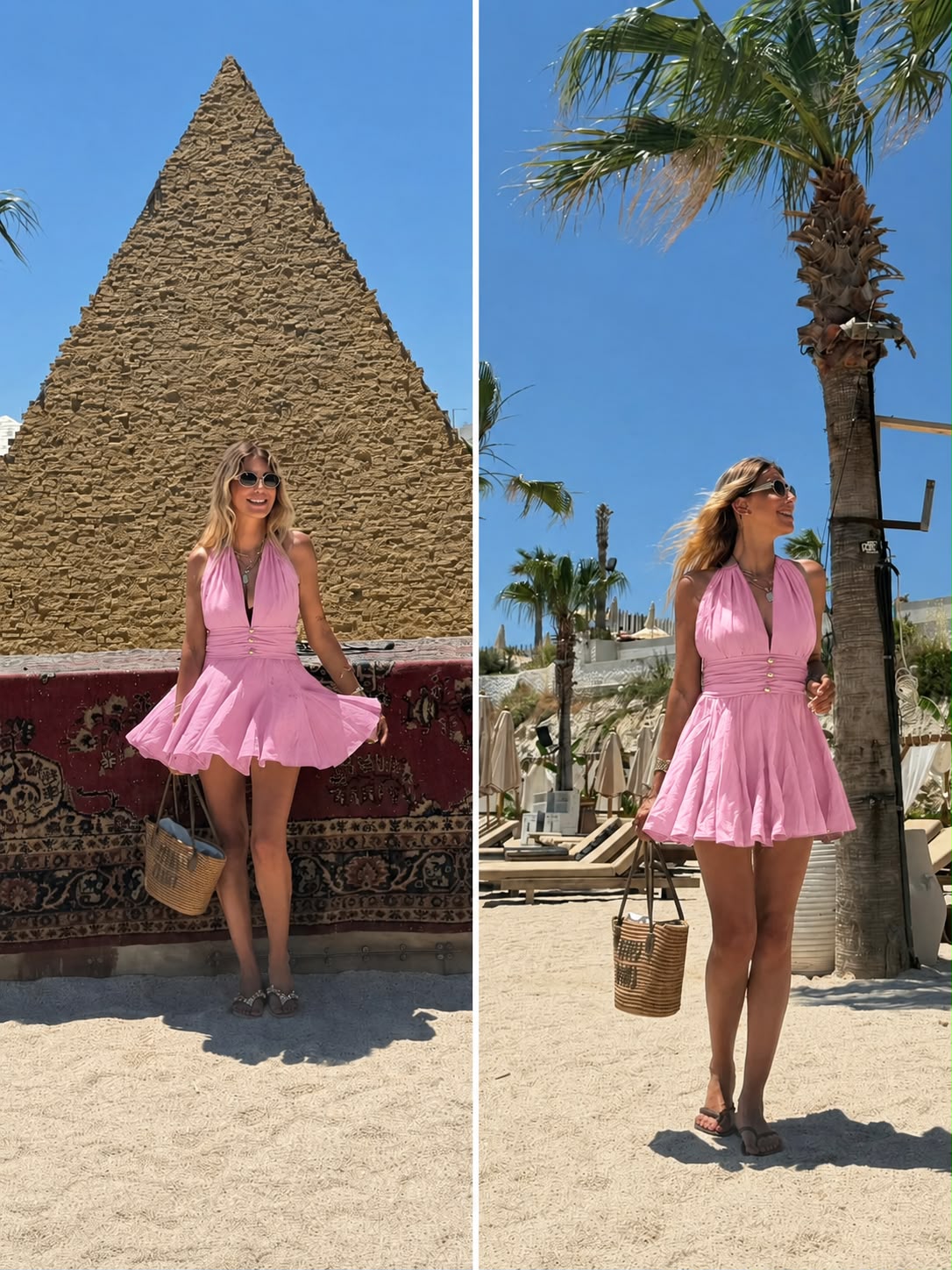 İsis Kiloş Mini Elbise Şeker Pembe